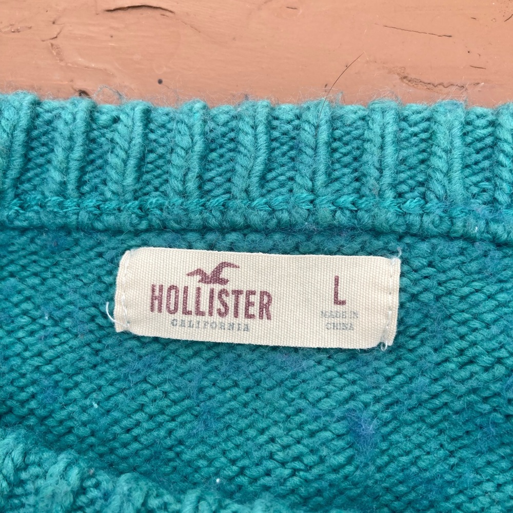 Hollister wool blend green purple sweater - Picture 3 of 12